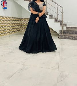 Black Bridal Lehenga Set With Dupatta