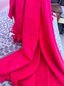 Hot Pink Satin Maxi Dress