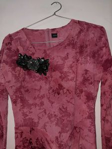 Mauve Velvet Dress