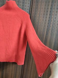SALE 🛍️ Orange Knit High Neck