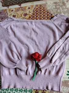 Sparkly Pink off solder top