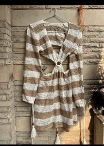 Striped Crochet Beach Dress