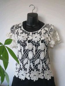 Elegant Crochet Lace Top