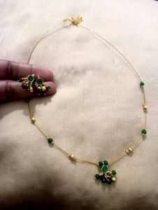 Emerald &amp; Gold Jewelry Set