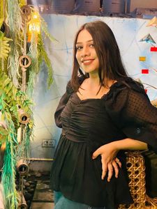 Black Ruched Top