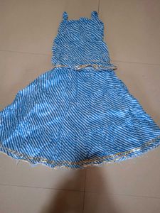 Lehariya Print Girls Lehenga Choli