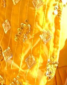 Yellow Embroidered Sharara Suit