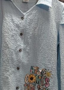Vintage Light Blue Button Down