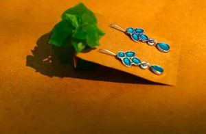 Teal Drop Earrings