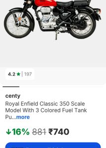 Royal Enfield dicaste model of 1:15 scale