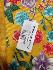Brasso Saree With Flora Print Blouse Piece
