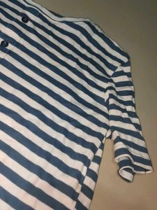 Striped Button-Down Top
