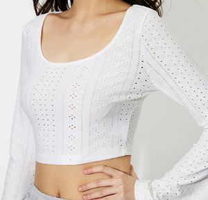 White Cropped Top