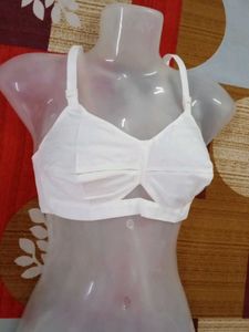 White Cotton Bra - Size 38D