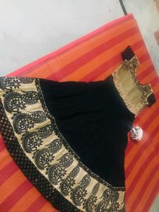Black Anarkali With Pant