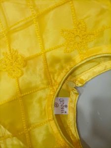 Girls Yellow Lace Dress