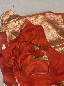 Elegant Red Banarasi Saree