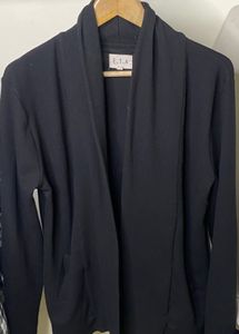 Black Open Front Cardigan