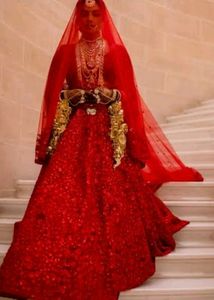 Priyanka Chopra inspired red Sequence lehenga