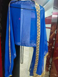 Elegant Blue Top, With Skirt &amp; Dupatta