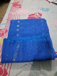 Blue Dhakai Jamdani Saree