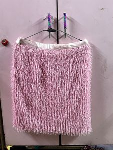 Pink Fuzzy Skirt
