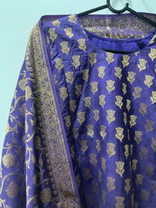 Purple Banarasi Suit