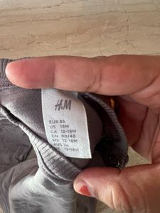 Grey Full sleeve H&amp;M And  Wotnot Tshirt 12-18month