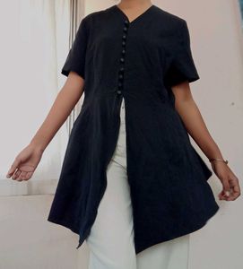 Chic Black Button-Down Top