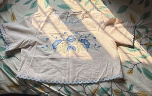 Embroidered Floral Top