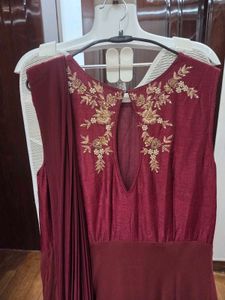 Elegant Maroon Ethnic Gown