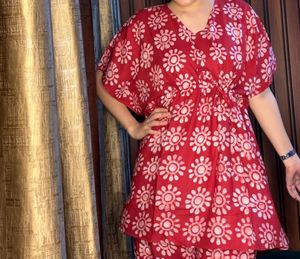 Red Floral Co-ord Set