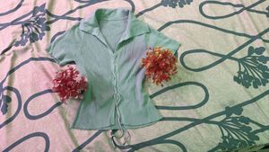 Cute Mint Green Top.NOT WORN EVEN ONCE.SIZE-28-36