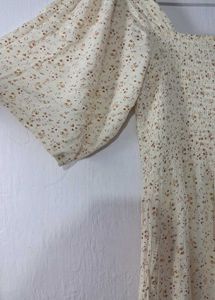 Floral Puff Sleeve Maxi Dress
