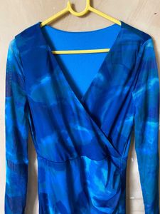 Abstract Print Bodycon Dress
