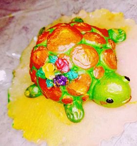 Resin Turtle Figurine Handmade Clay Art