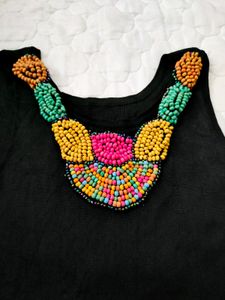 Black Half Sleeve Top