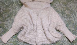 Beige Cozy Hooded Cardigan