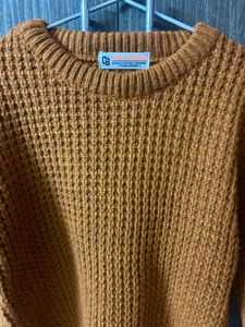Mustard Knit Cropped Sweater