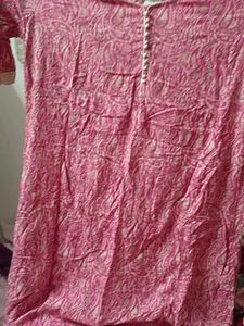 Pink Paisley Print Kurta