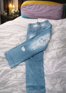 Ripped Wide Leg Jeans