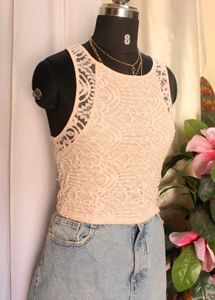 Forever 21 Embroidered Crop Top