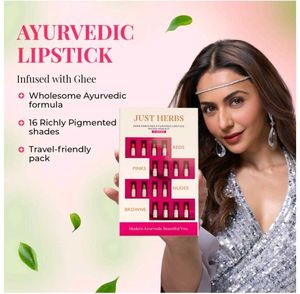 Just Herbs Ayurvedic Lipstick Set With Ghee