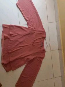 Zara Pink V-Neck Top
