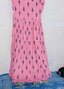 Pink Printed Maxi Dress