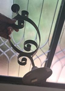 Vintage Iron Metal Candle Stand.
