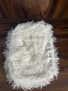 Fluffy White Feather Crop Top