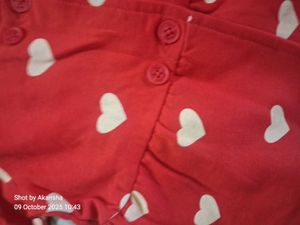 Cute Heart Print Baby Coat- Never Worn