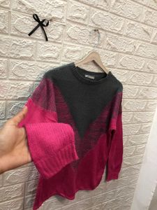 Color Block Pullover Sweater