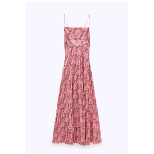 ZARA Floral Beach Open Back Dress
